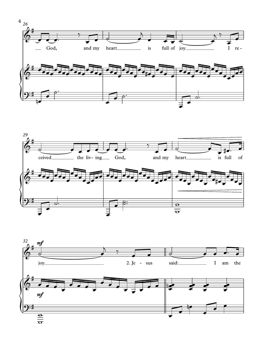 I Received the Living God (Solo for Low Voice and Piano) Low Voice scores gallery preview page 4