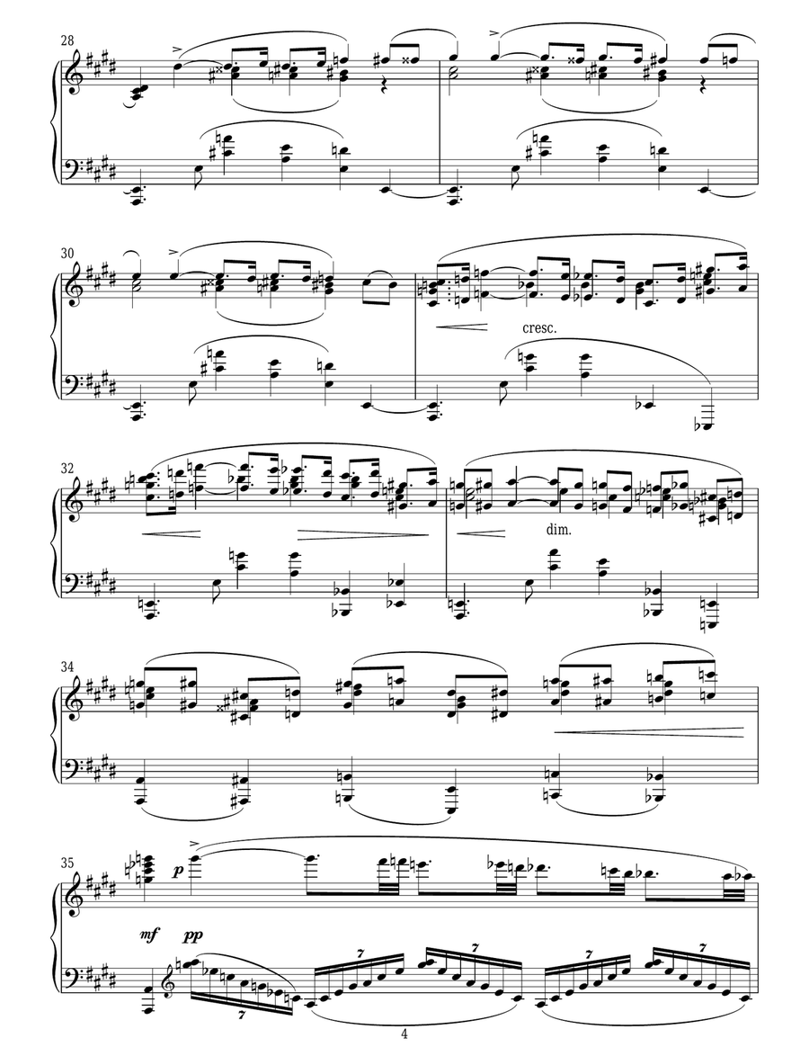The White Peacock, From Roman Sketches Op. 7 Piano Solo scores gallery preview page 4