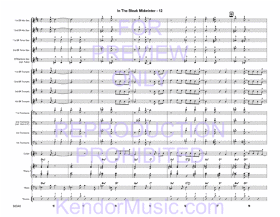 In The Bleak Midwinter Jazz Ensemble scores gallery preview page 13