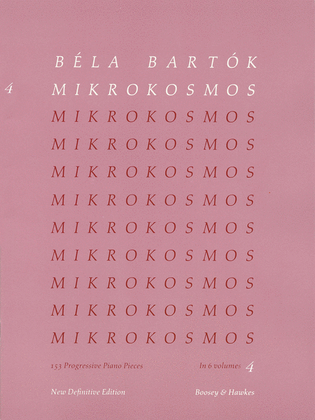 Book cover for Mikrokosmos Volume 4 (Pink)