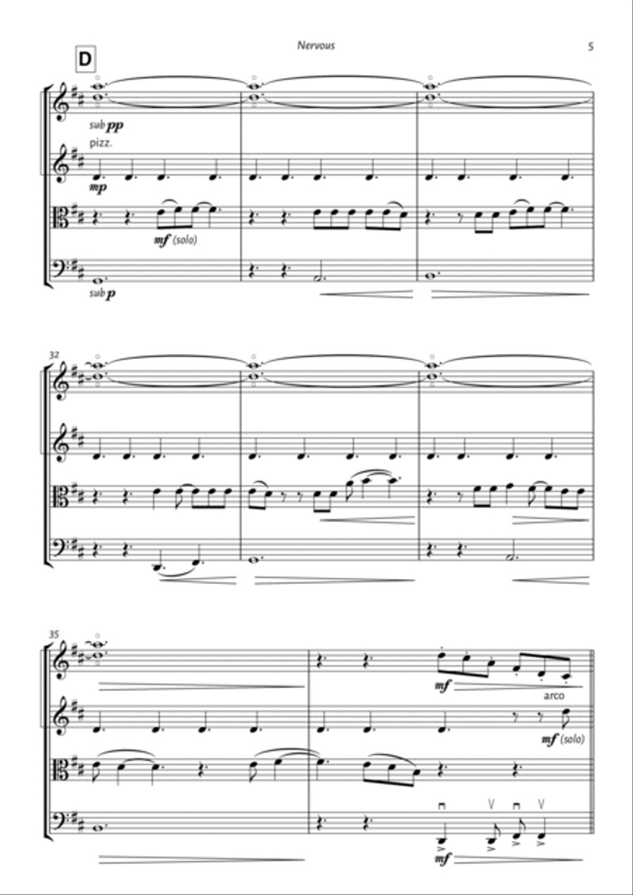 Nervous String Quartet scores gallery preview page 5