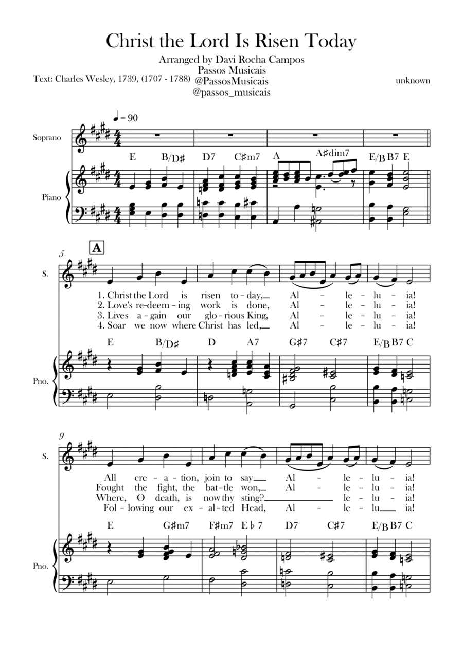 Christ the Lord is Rises today Chamber Music scores gallery preview page 1