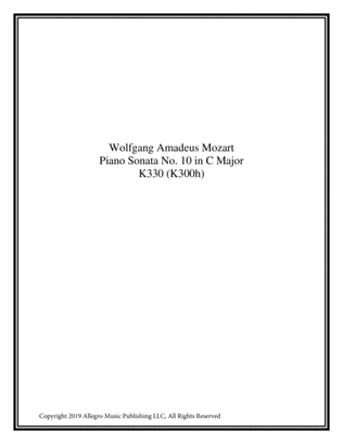 Book cover for Mozart Piano Sonata No. 10 in C Major