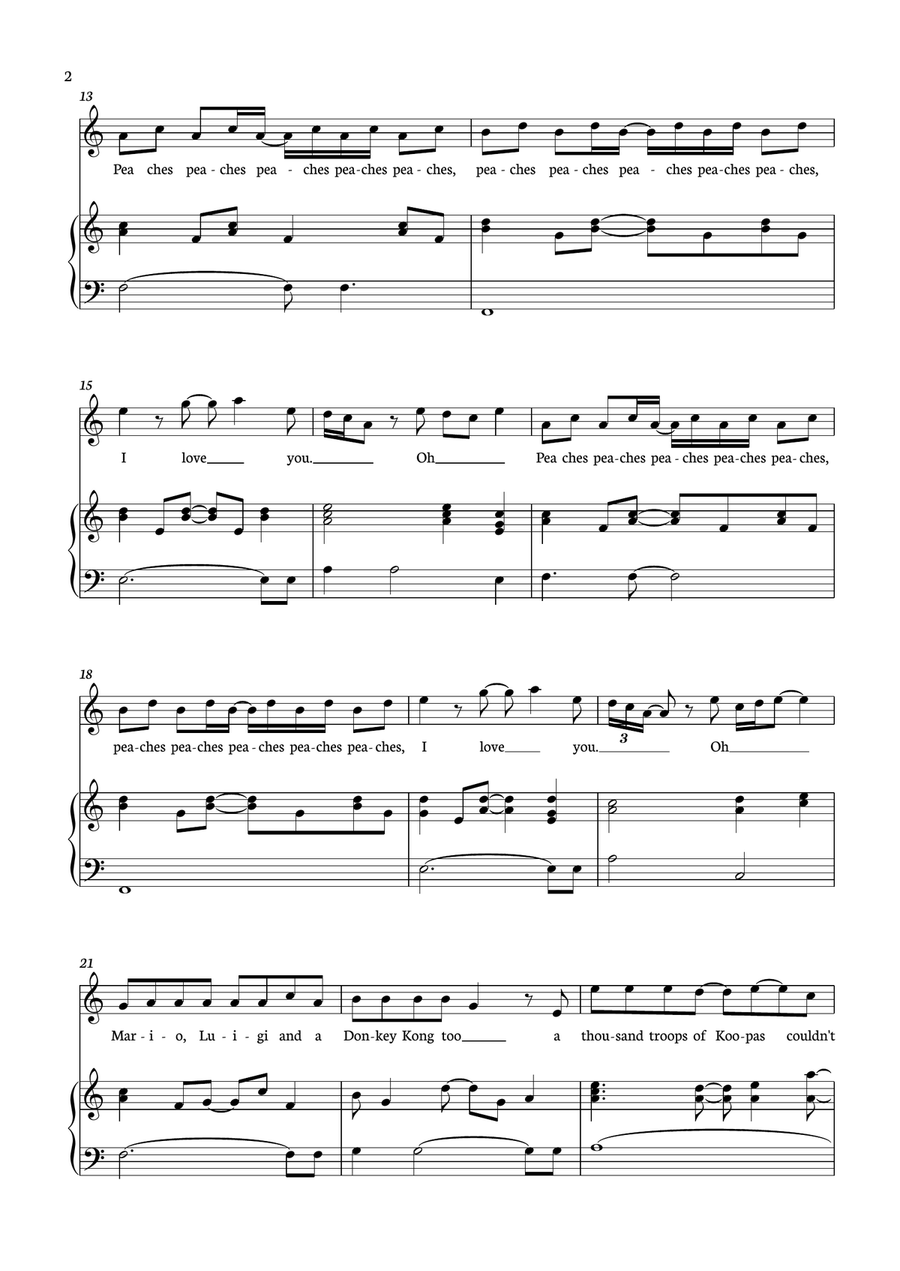 Peaches Peaches Flute Solo scores gallery preview page 2