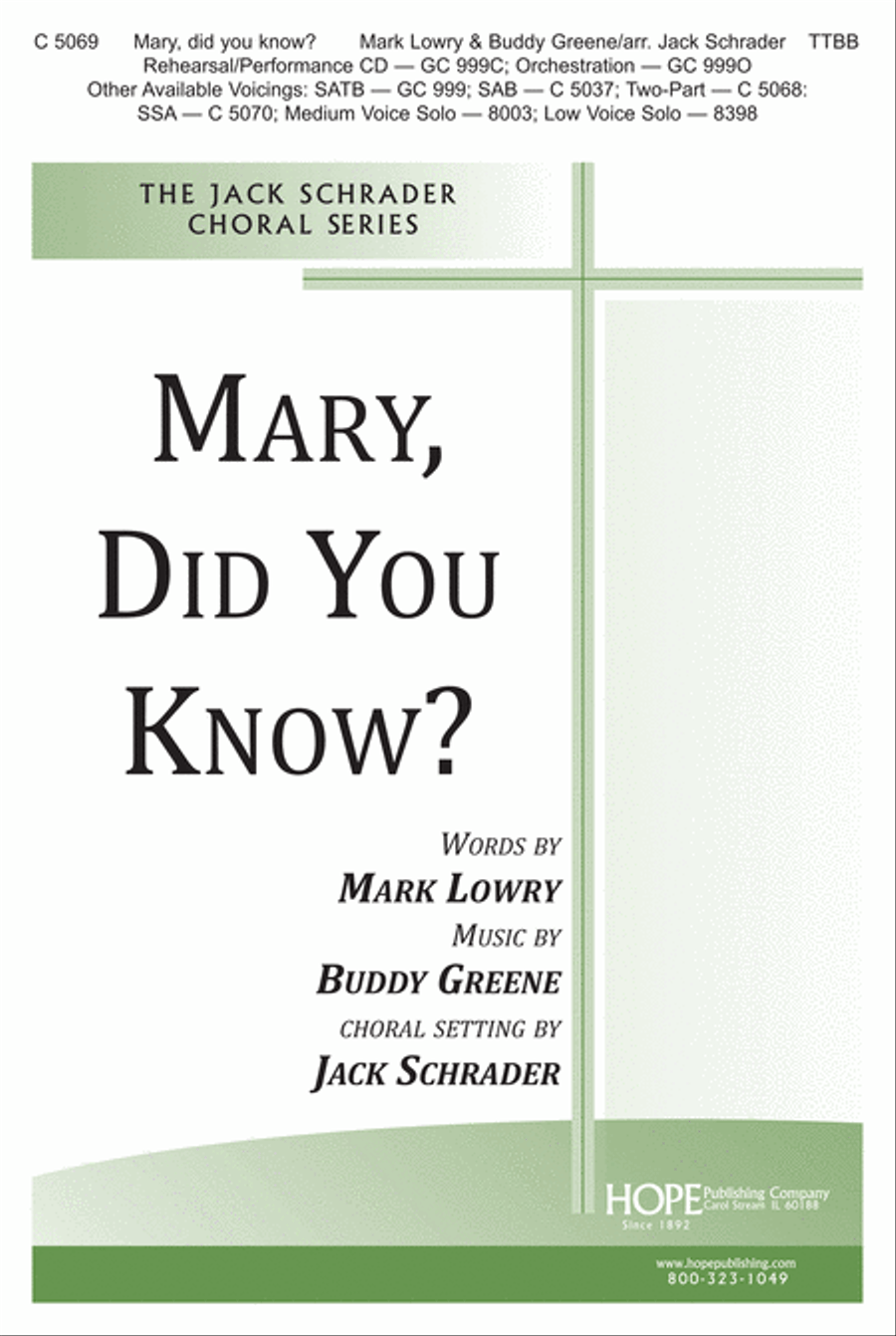 Mary, Did You Know? TTBB scores gallery preview page 1