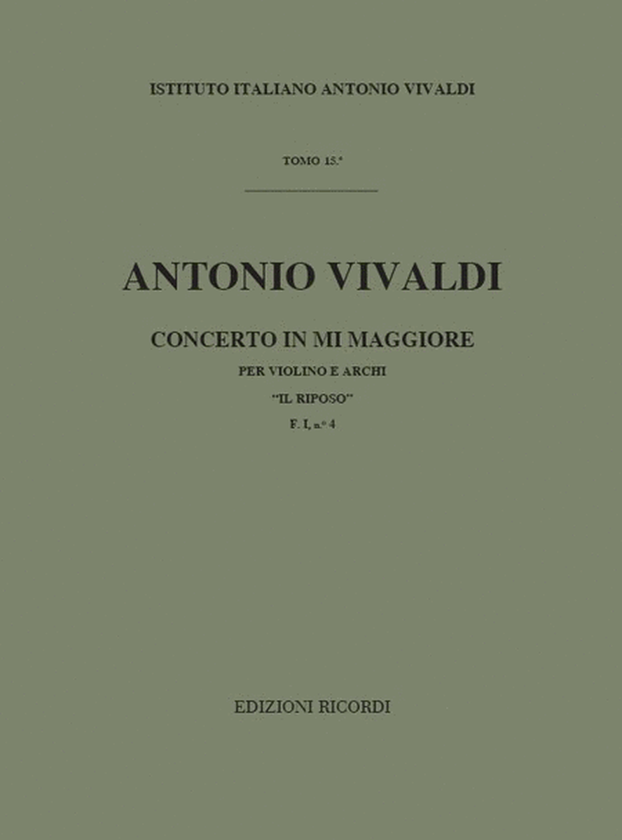 Concerto per Violino, Archi e BC In Mi RV 270