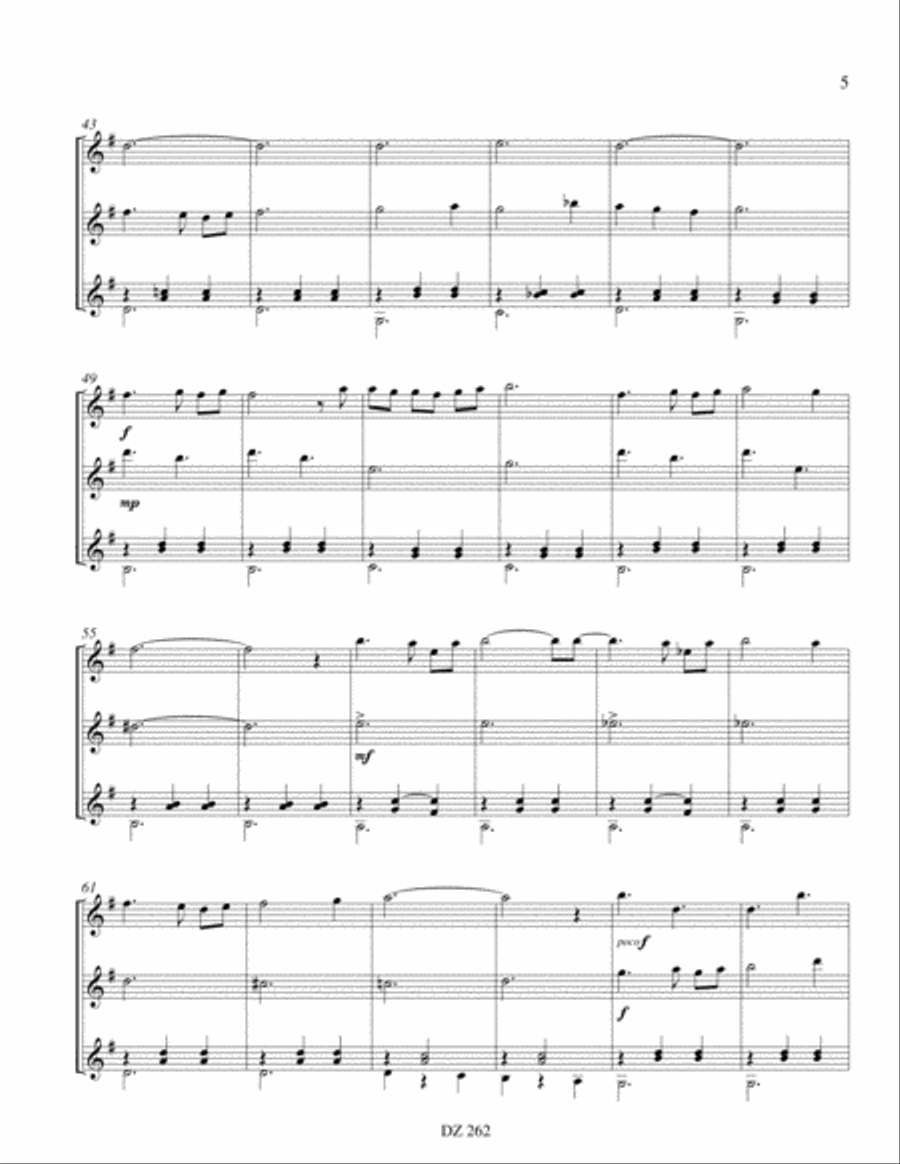 Valse en jazz no 3 Guitar Ensemble scores gallery preview page 5
