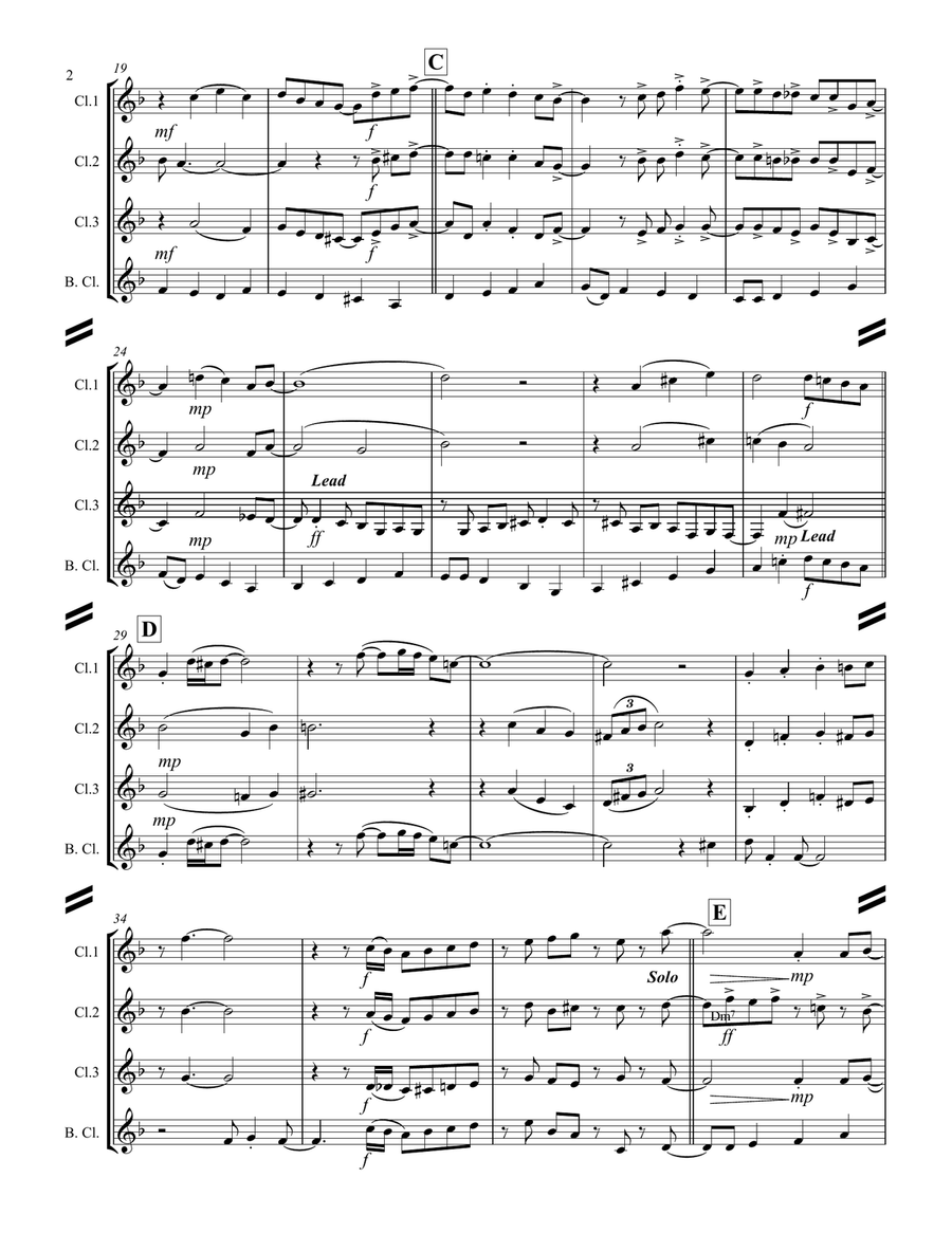 Fly Me To The Moon (in Other Words) Woodwind Ensemble scores gallery preview page 3