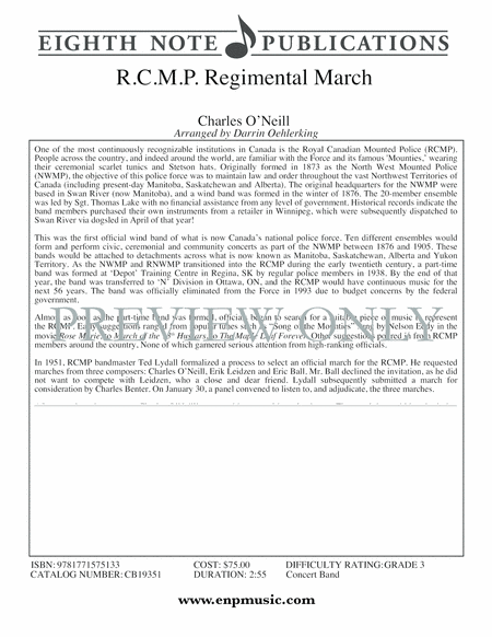 R.C.M.P. Regimental March image number null