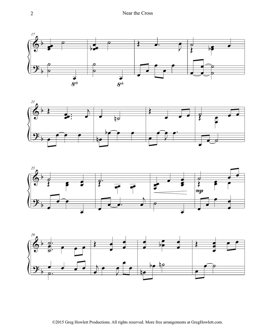Near the Cross Near the Cross Piano Solo scores gallery preview page 2