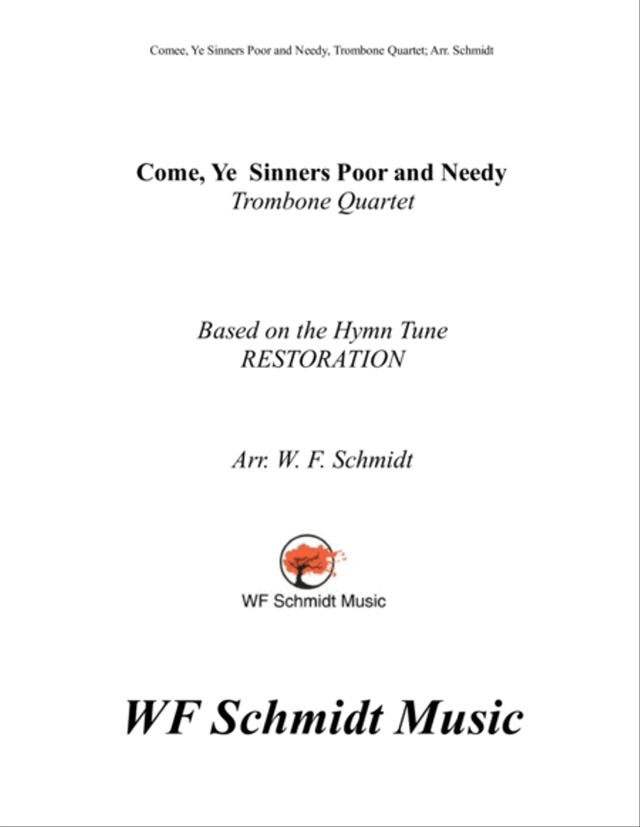 Come, Ye Sinners Poor and Needy Brass Ensemble scores gallery preview page 1