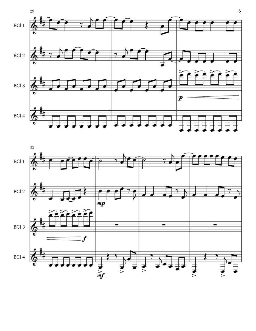 Good Luck, Babe! Good Luck, Babe! Clarinet Quartet scores gallery preview page 6