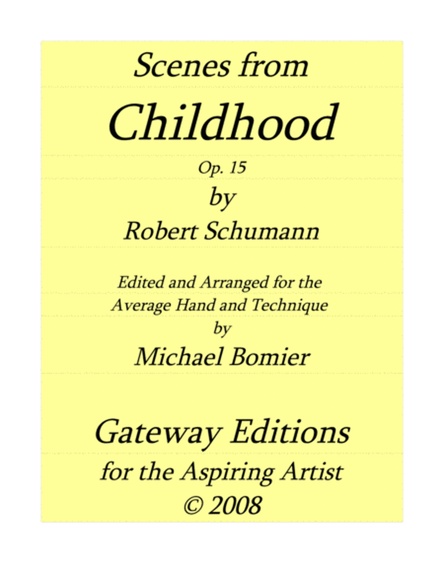 Scenes from Childhood Op.15 by Robert Schumann, for Piano Solo image number null