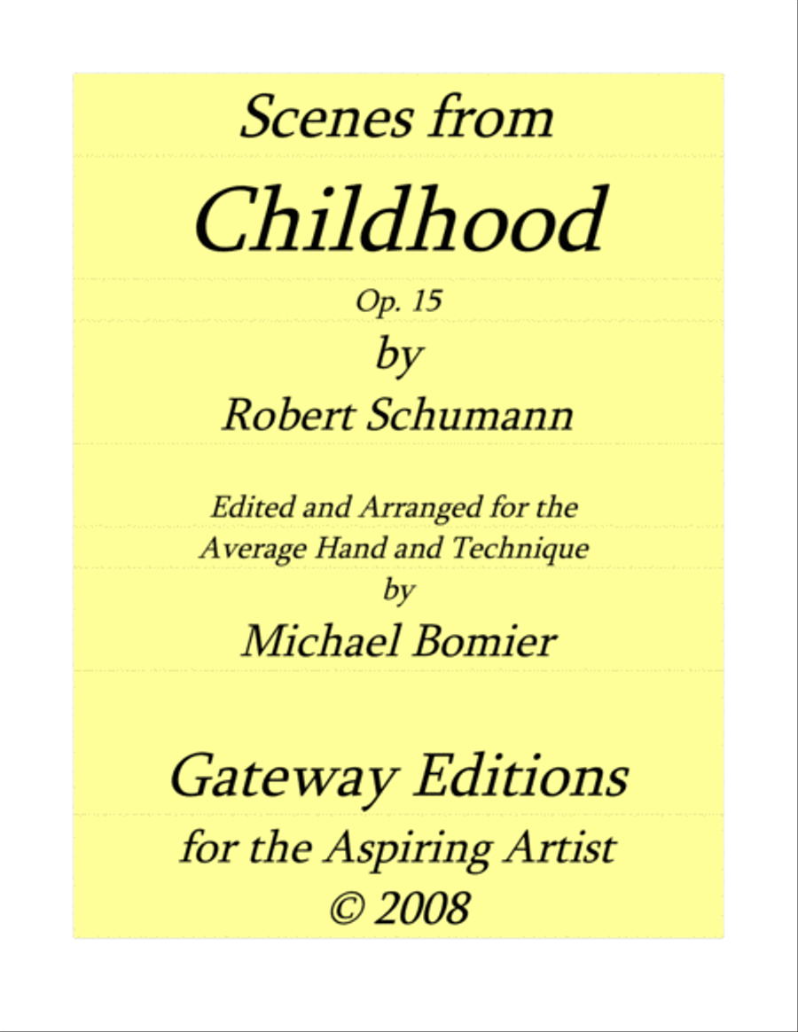 Scenes from Childhood Op.15 by Robert Schumann, for Piano Solo image number null