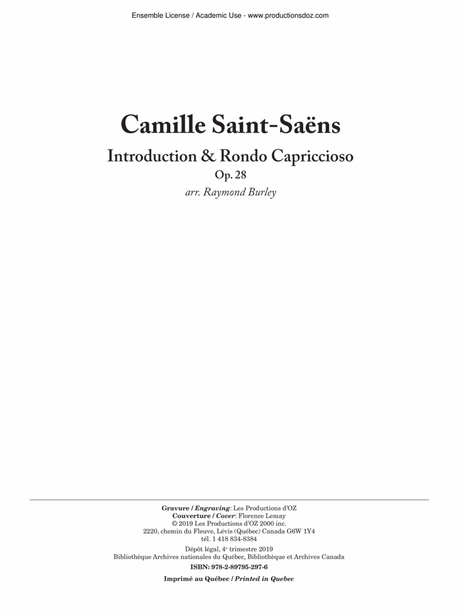 Introduction & Rondo Capriccioso Violin scores gallery preview page 1