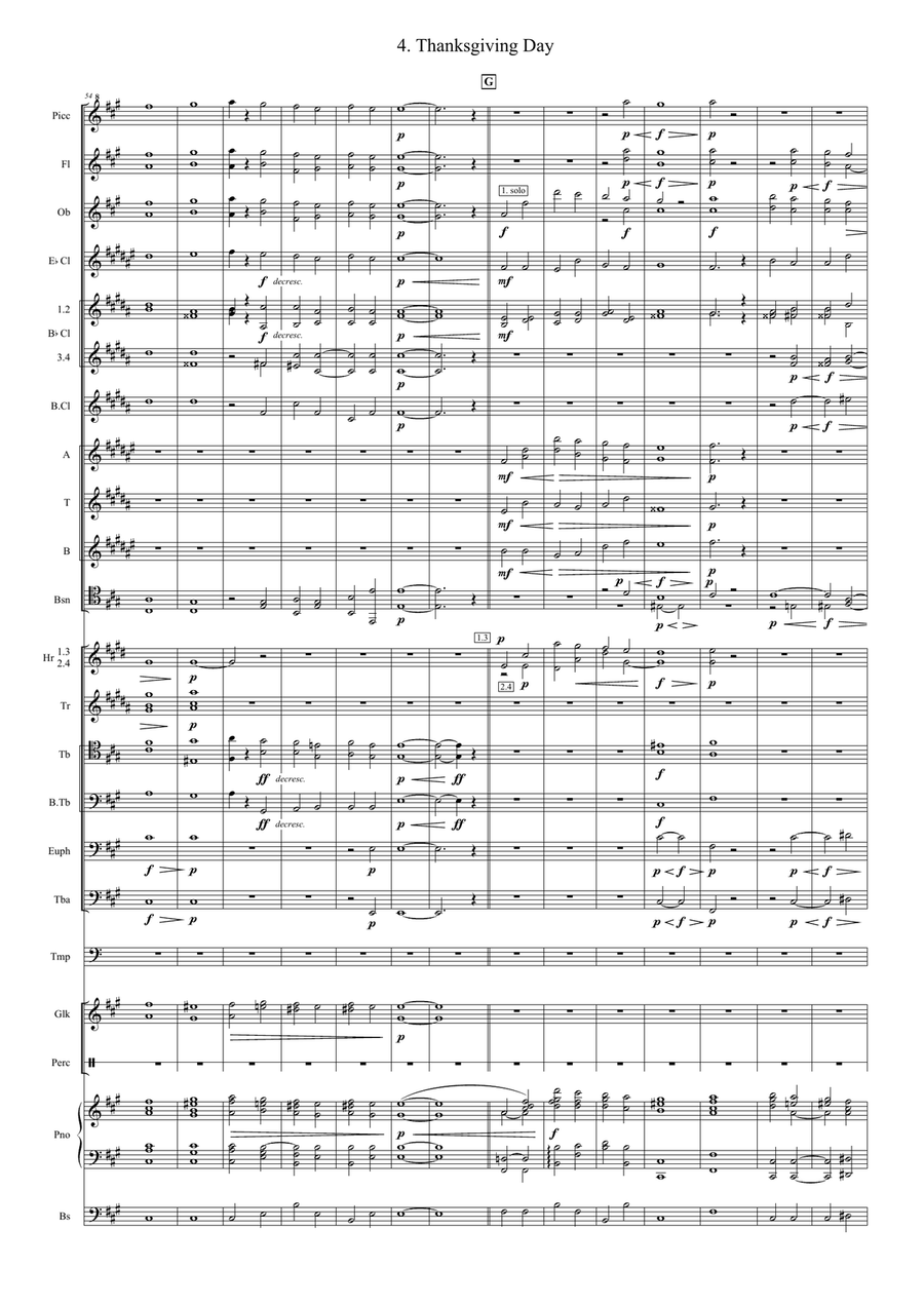 Thanksgiving Day Concert Band scores gallery preview page 5