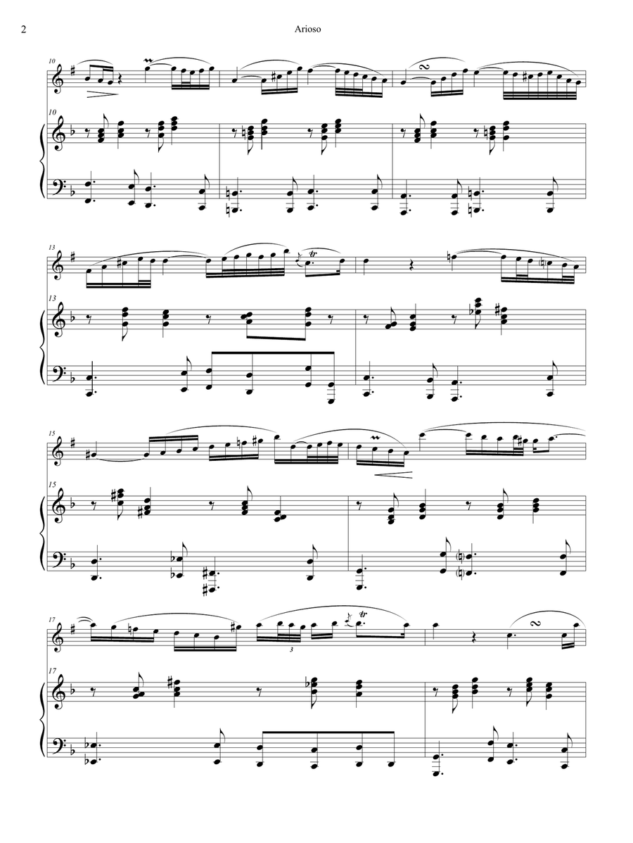 Bach: Arioso for Clarinet and Piano Bach: Arioso for Clarinet and Piano Clarinet Solo scores gallery preview page 2