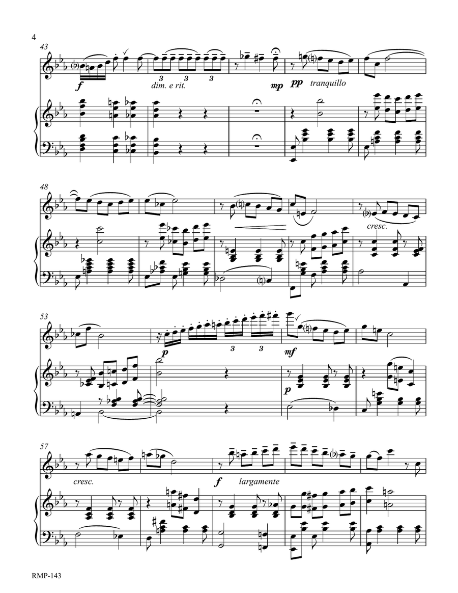 Tchaikovsky-Melodie Tchaikovsky-Melodie Flute scores gallery preview page 4