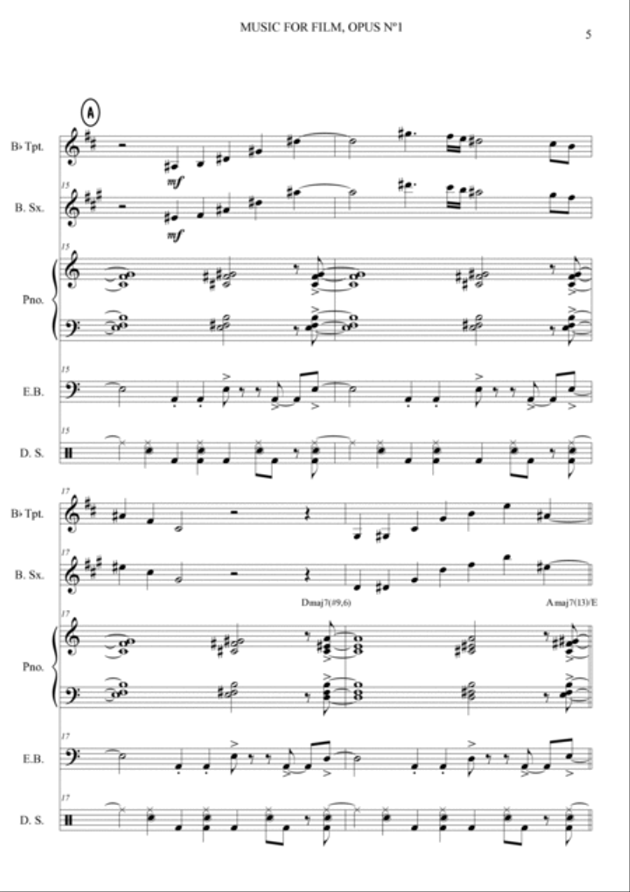 Music For Film Opus 1 Jazz Ensemble scores gallery preview page 5