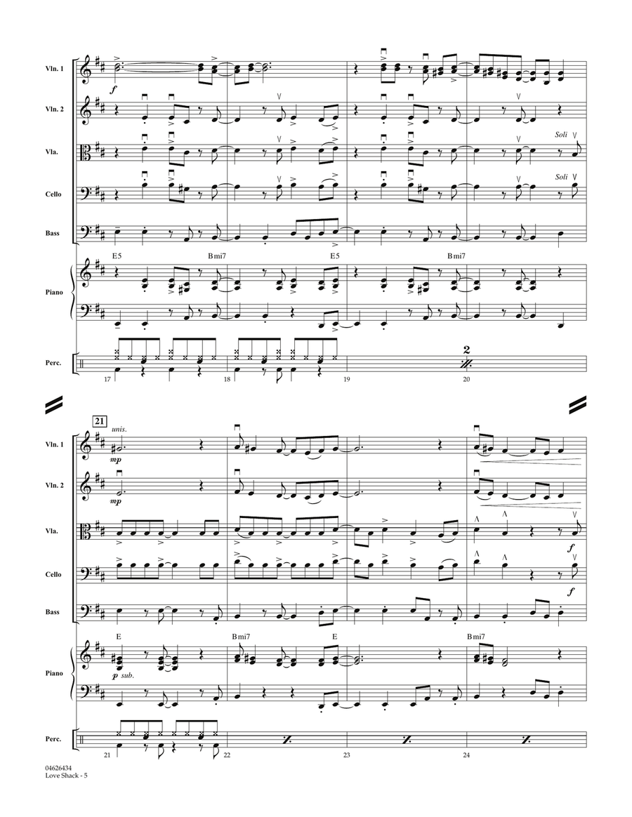 Love Shack - Full Score Orchestra scores gallery preview page 4