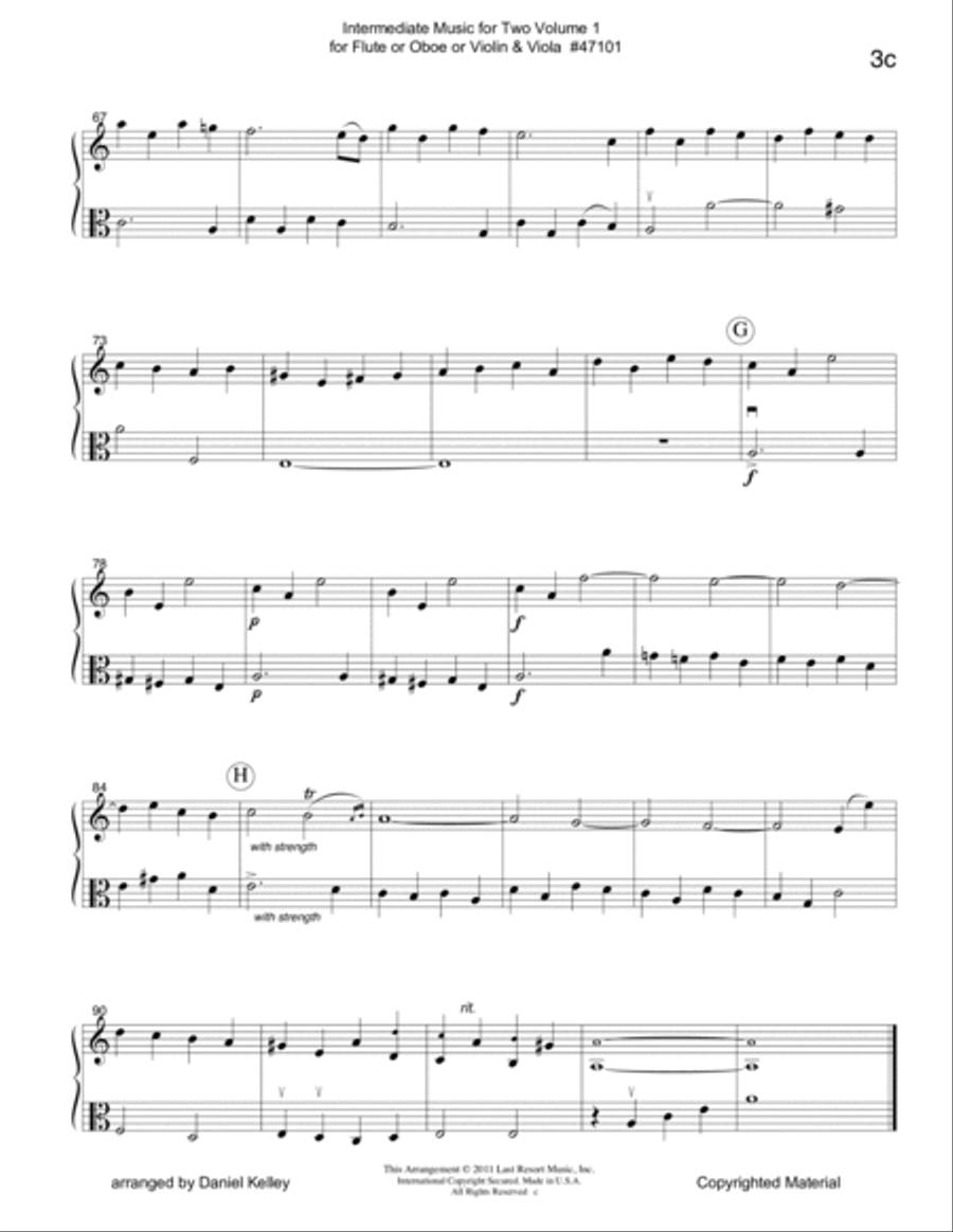 Intermediate Music for Two, Volume 1 - for Flute or Oboe or Violin & Viola Flute scores gallery preview page 6