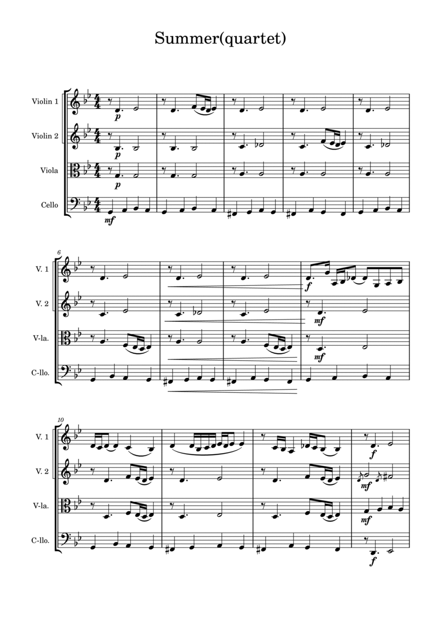 Summer String Orchestra scores gallery preview page 1