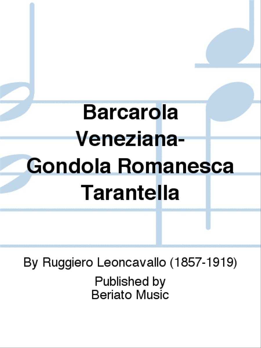 Barcarola Veneziana- Gondola Romanesca Tarantella Piano Solo scores gallery preview page 1