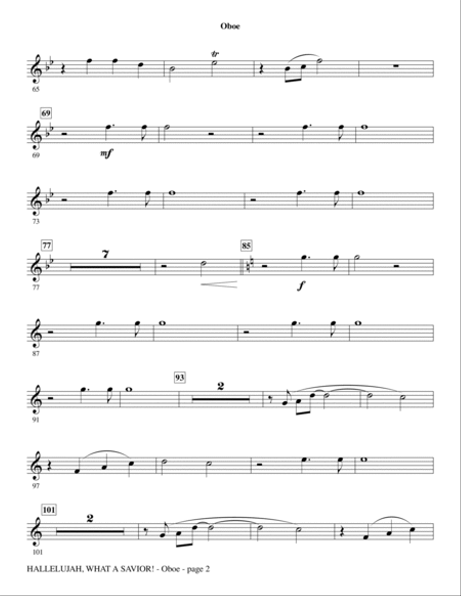 Hallelujah, What A Savior! - Oboe Choir scores gallery preview page 2