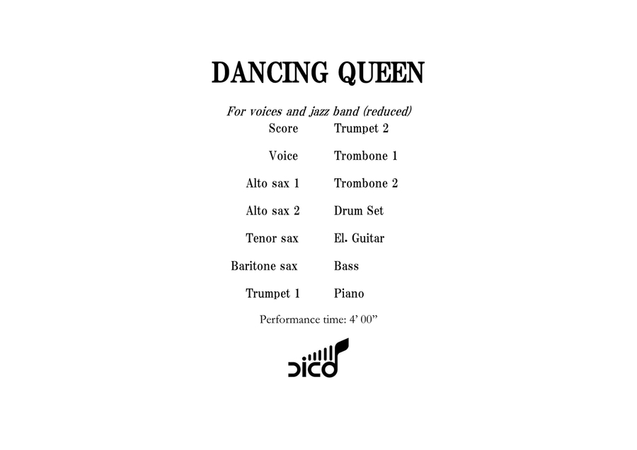 Dancing Queen - Score Only Jazz Ensemble scores gallery preview page 2