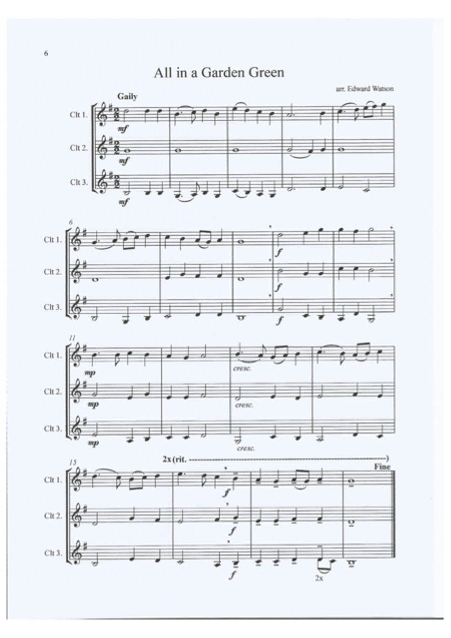Three Old English Airs Three Old English Airs Clarinet scores gallery preview page 6