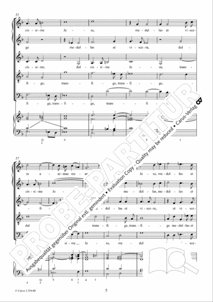 Transfige, dulcissime Jesu SSATB scores gallery preview page 6