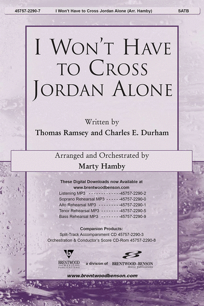 I Won't Have To Cross Jordan Alone Orchestra Parts & Conductor's Score CD-ROM