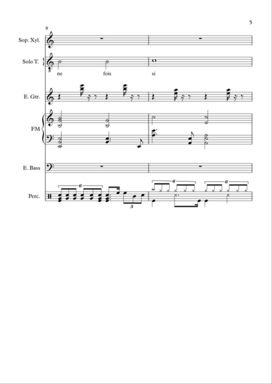 les yeux bleus Jazz Ensemble scores gallery preview page 5