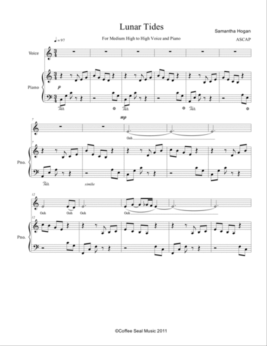 Lunar Tides High Voice scores gallery preview page 4