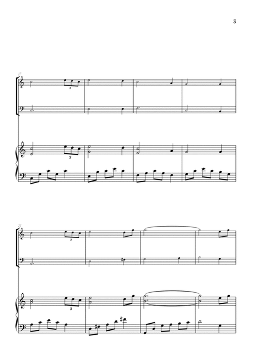 Amazing Grace • easy violin and cello sheet music with piano accompaniment image number null