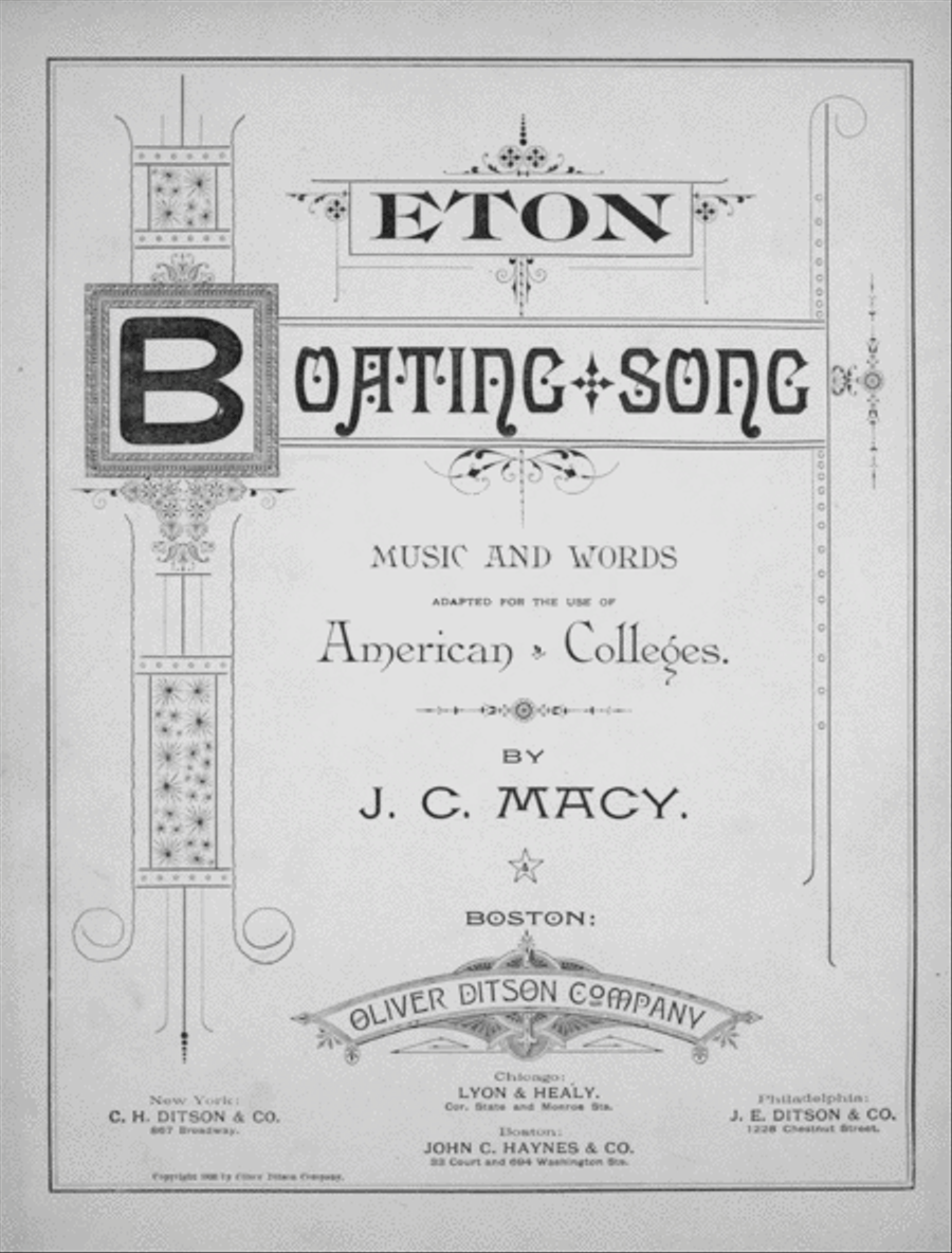 Eton Boating Song Voice scores gallery preview page 1