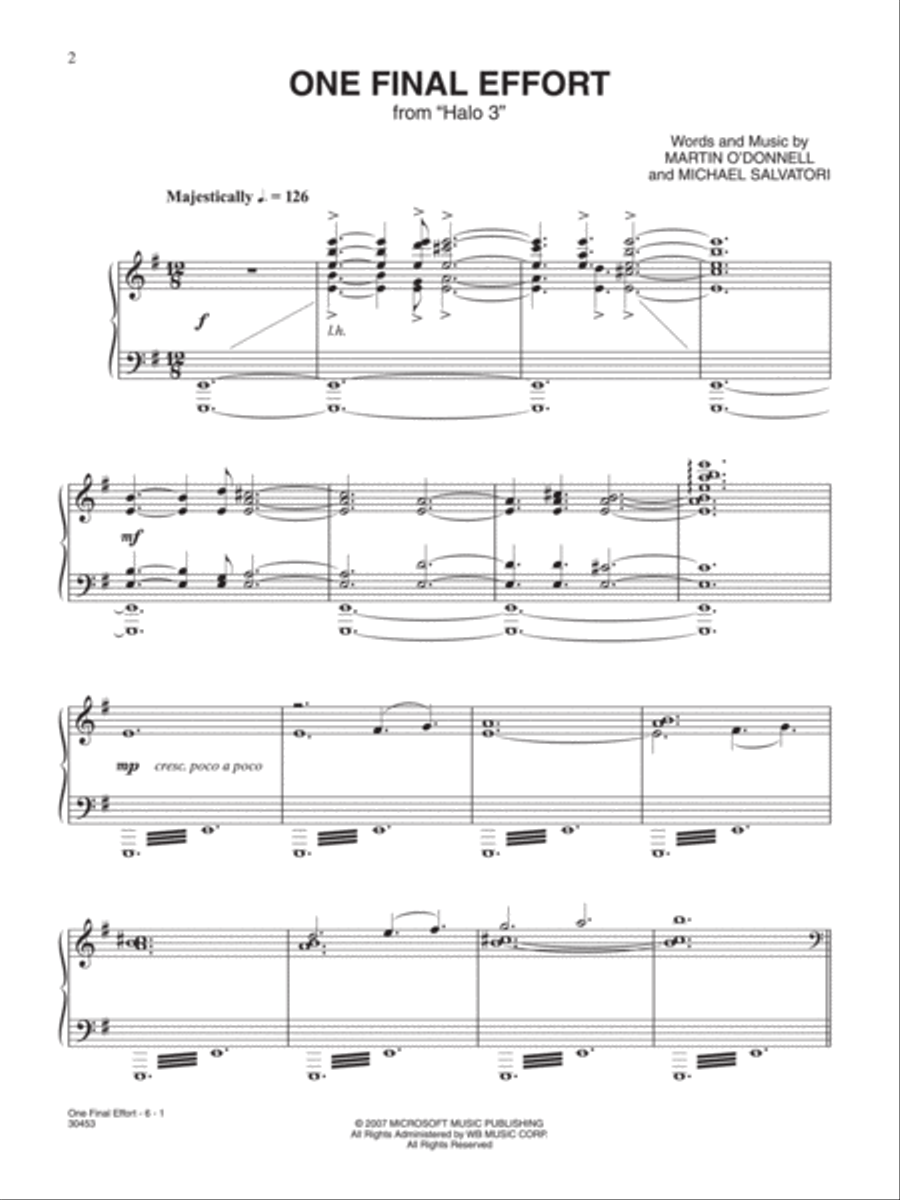 Theme from Halo 3 (One Final Effort) Small Ensemble scores gallery preview page 2