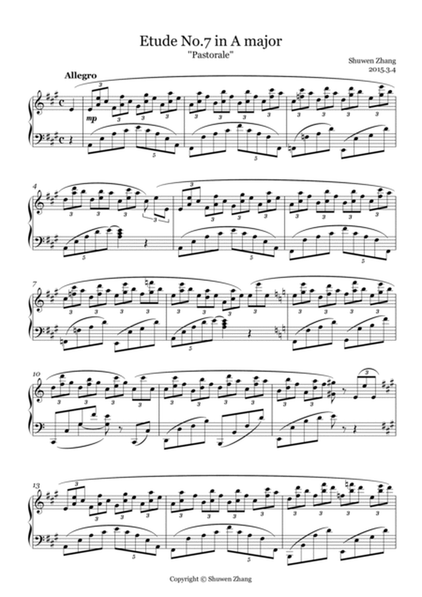 Etude No.7 in A major "Pastorale" image number null