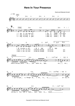 Here In Your Presence (Worship Lead Sheet)