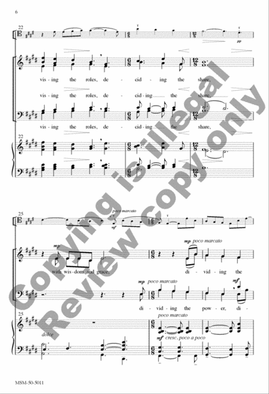 For Everyone Born (Choral Score) 4-Part scores gallery preview page 24