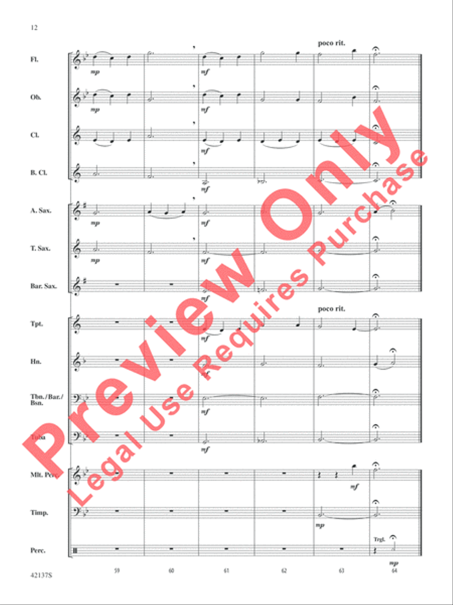 Over the Sea to Skye Concert Band scores gallery preview page 13