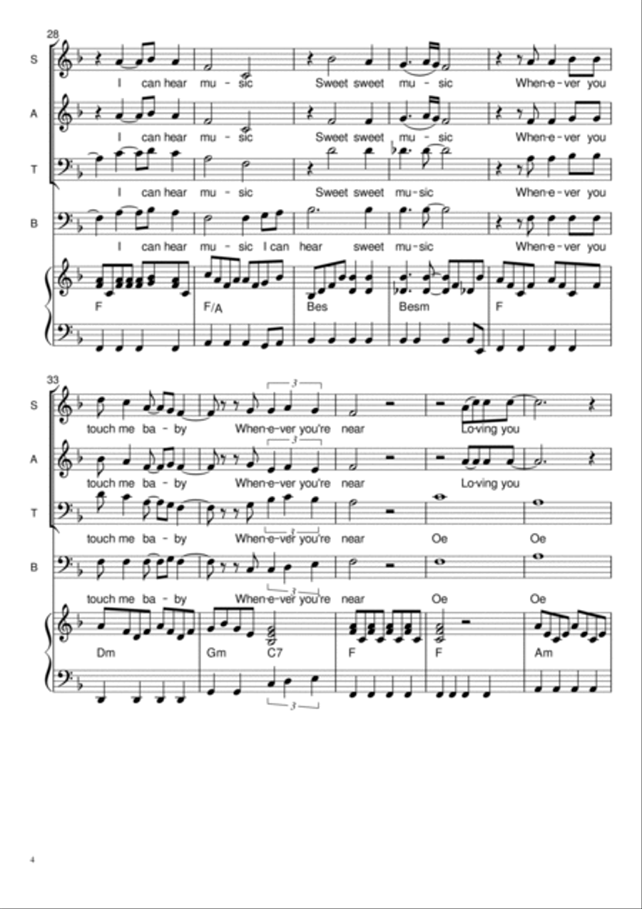 I Can Hear Music 4-Part scores gallery preview page 4