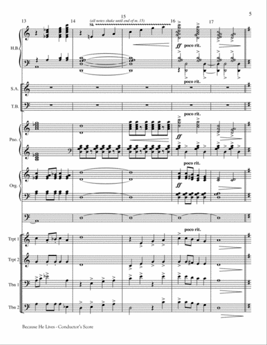 Because He Lives 4-Part scores gallery preview page 4