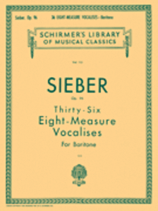 Book cover for 36 Eight-Measure Vocalises, Op. 96
