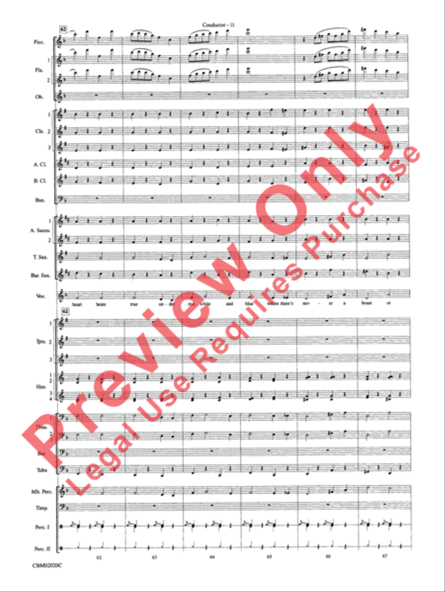 The Ultimate Patriotic Sing-Along Concert Band scores gallery preview page 14