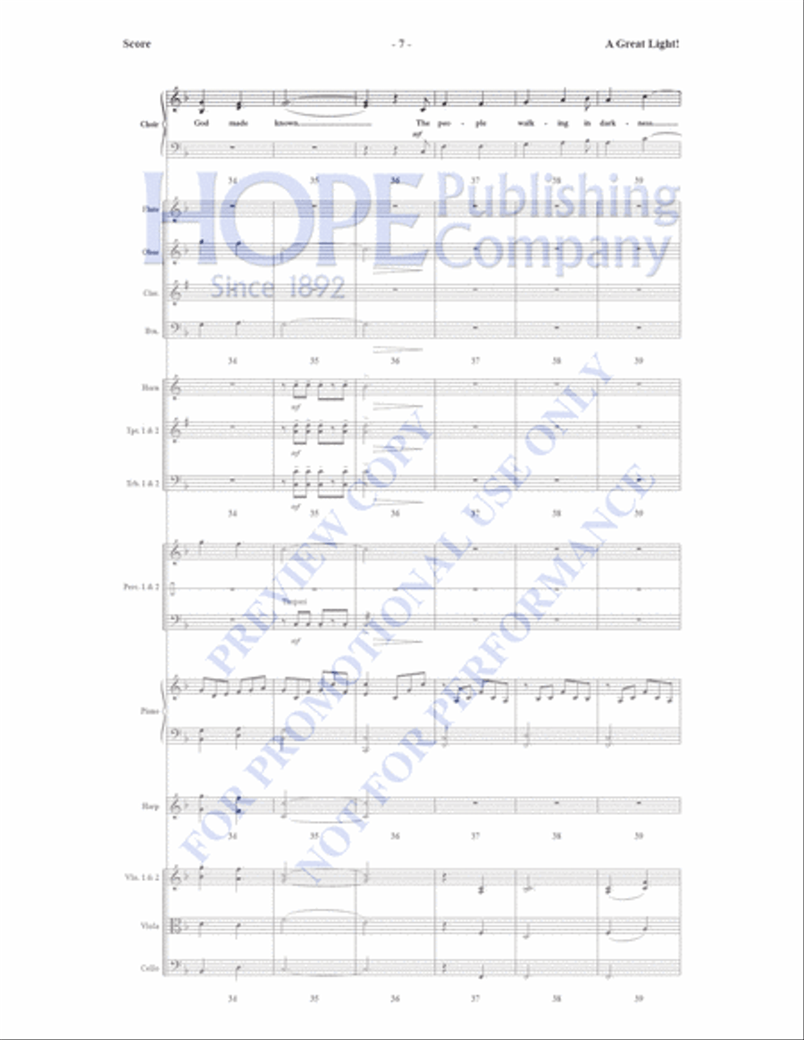 A Great Light A Great Light Orchestra scores gallery preview page 8
