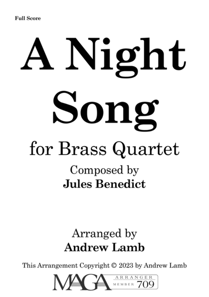Jules Benedict | A Night Song (arr. for Brass Quartet) image number null