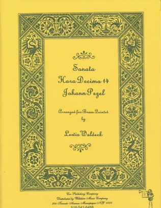 Book cover for Sonata Hora Decima No. 14 (Lewis Waldeck)