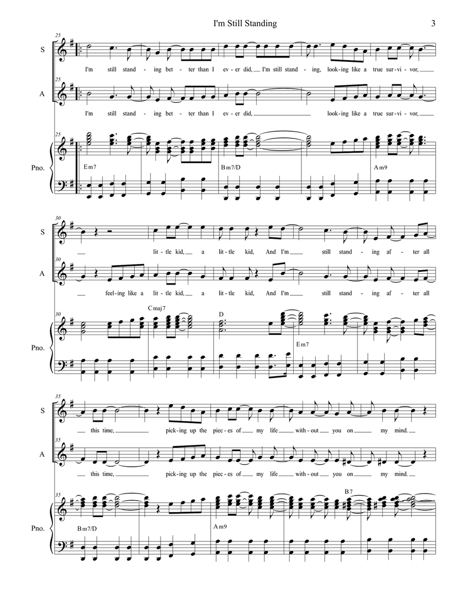 I'm Still Standing I'm Still Standing Alto Voice scores gallery preview page 3