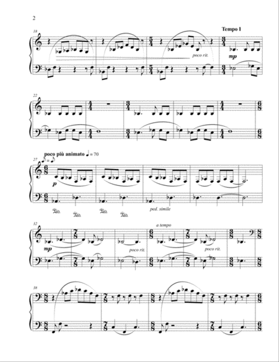 If Only Knowing – for piano Piano Solo scores gallery preview page 3